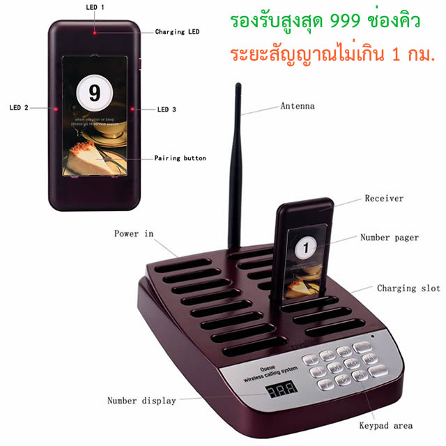 Waiter Calling System Restaurant Pager Wireless Paging Queuing System