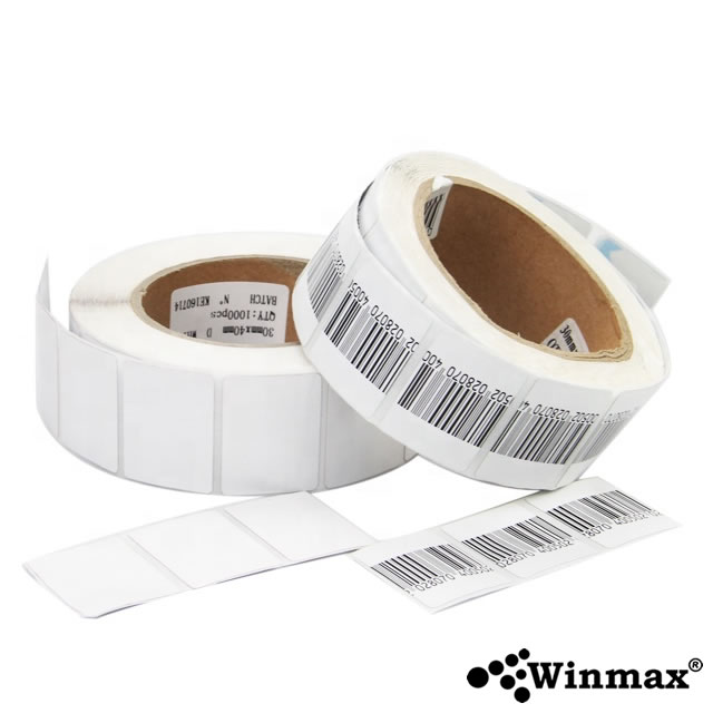 40 x 40 mm Barcode Anti Theft RF Soft Label For Retail EAS Lable 8.2Mhz