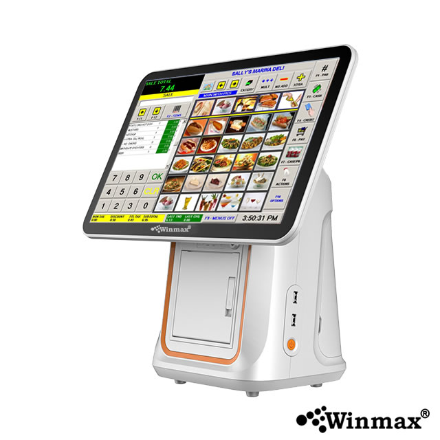 Point of Sale Touch Screen With Customer Display and Thermal Printer