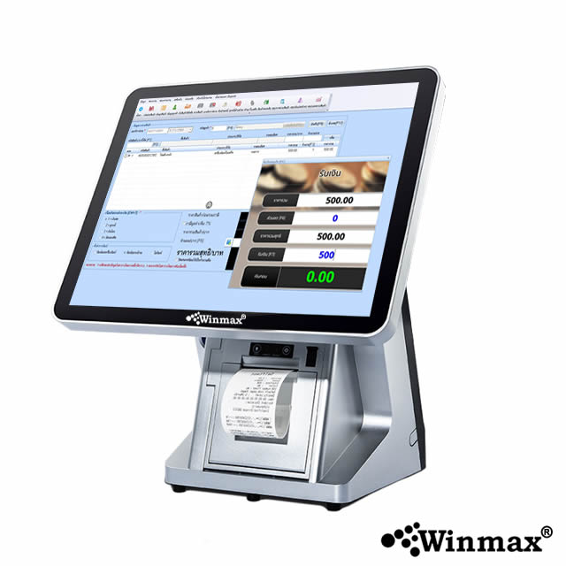 Point of Sale Touch Screen Built-in Customer Display and Thermal Printer
