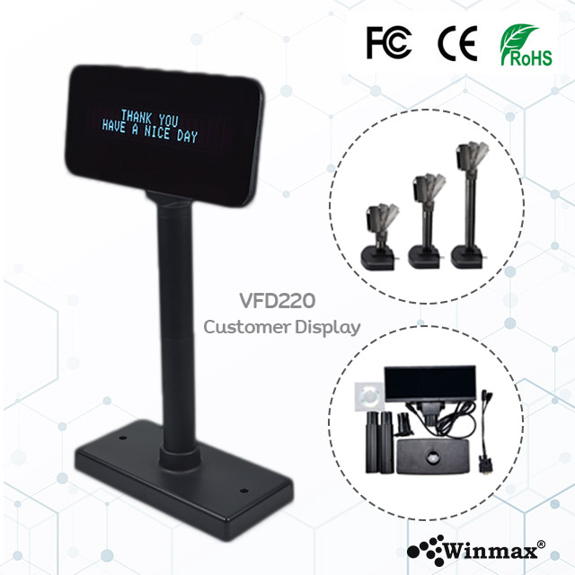 Display Customer LCD Display for Point of Sale Winmax-PCD01