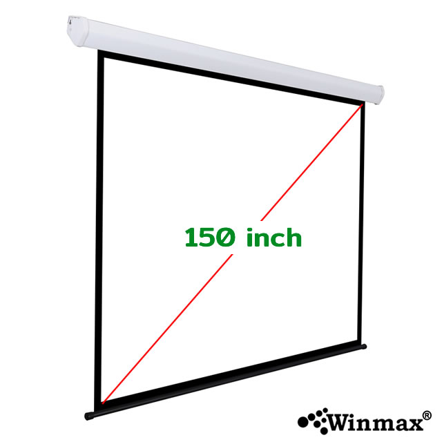 Motorized Projector Screen Wall Mounted 150 inch 4:3 with Remote Control
