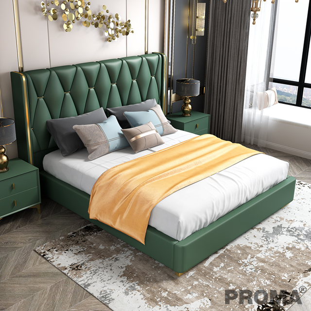 Leather Bed Postmodern Style 