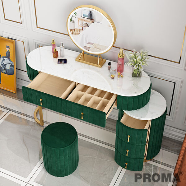 LED Dressing Table Girl Makeup Table With Led Light Mirror