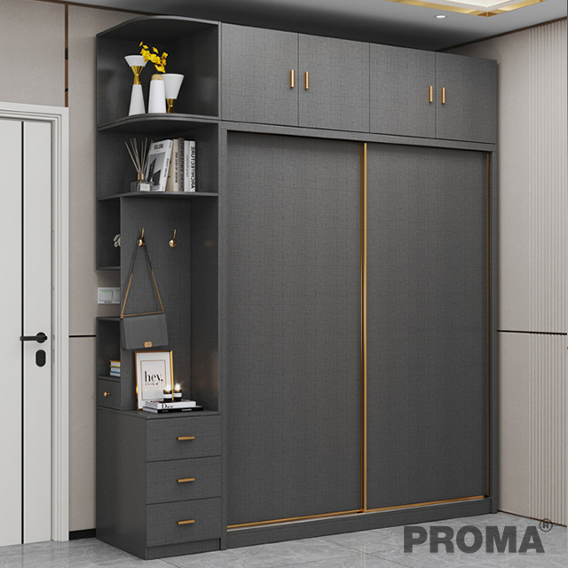 Minimalist Light Luxury Wardrobe Sliding Door Bedroom