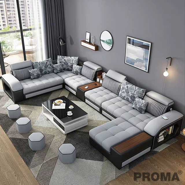 MODERN STYLE FABRIC SOFA SET.