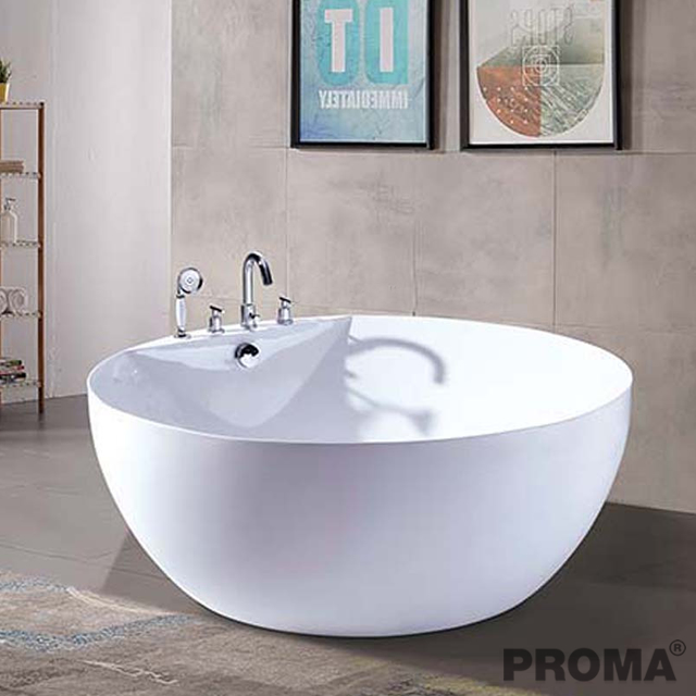 Round Acrylic Modern Bathtub