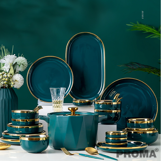 Nordic Bowl Set Household Premium Luxury Ceramic Bowl