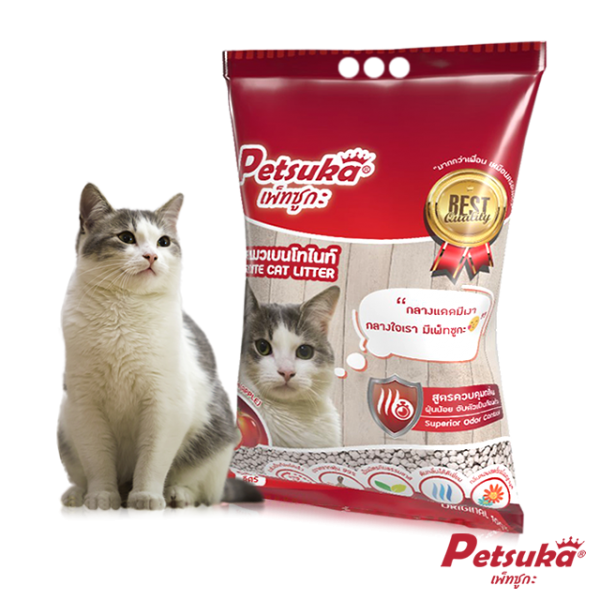 Bentonite Cat Litter Petsuka, Apple flavor 5L