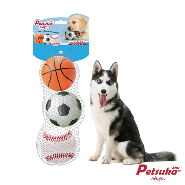 Ball Dog Toy Petsuka pack of 3 pcs