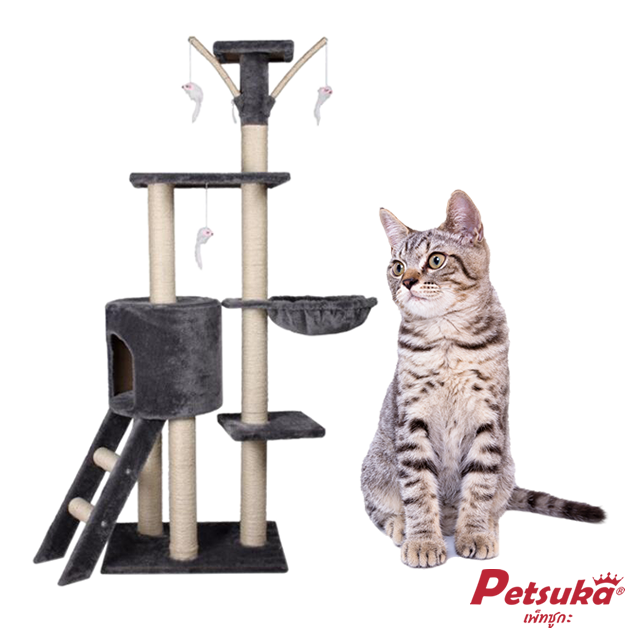 Cat Tree Petsuka gray 140 cm.
