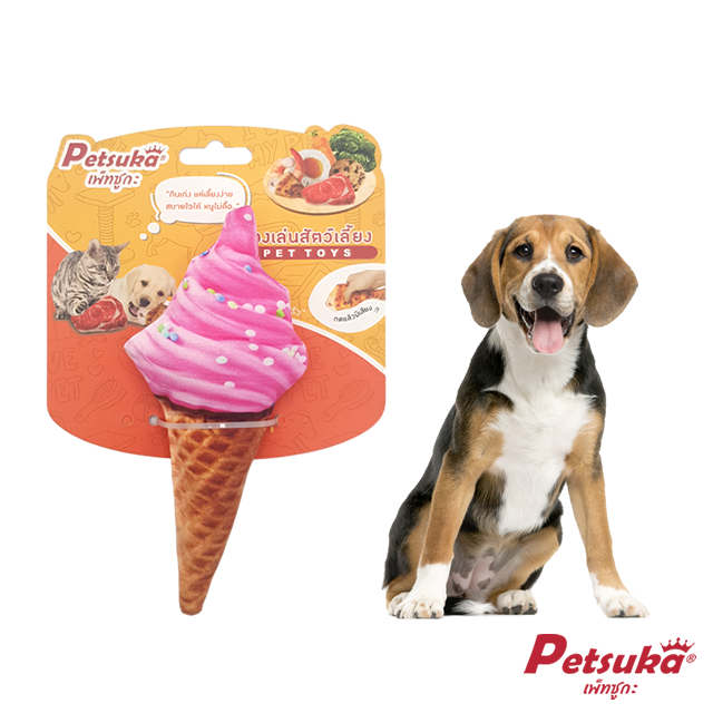 Ice Cream Petsuka Chew Squeaker Pet Toy
