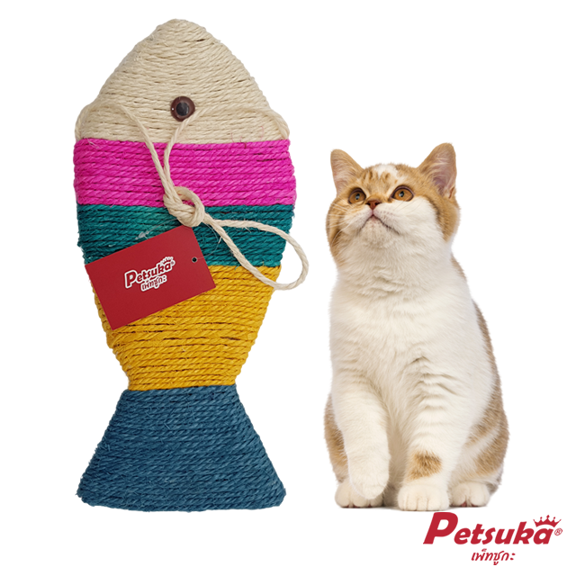 Colorful fish shape Petsuka cat scratcher