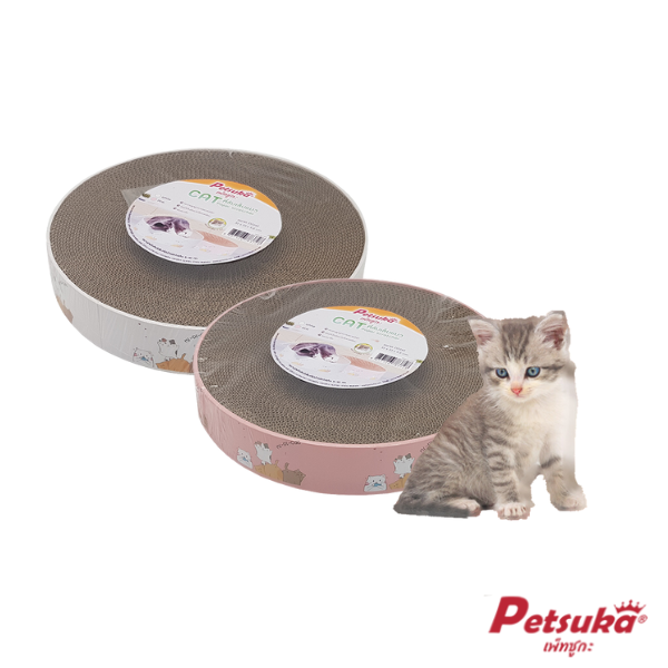 Round Shape Corrugated Paper Cat Scratcher Petsuka 