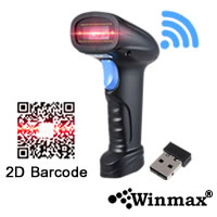 Wireless 1D/2D/QR Barcode Scanner Bar Code Reader with USB Receiver