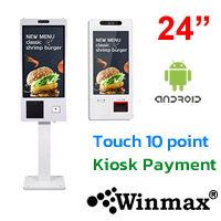 24 Inch Touchscreen Kiosk Checkout Machine Supermarket Android OS