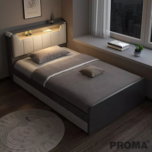 Bed 3 Drawer Storage Single Bed With Smart Sensor Light