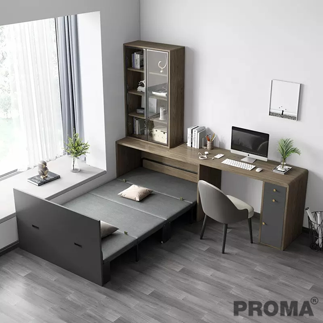 Folding Bedroom Hidden Bed with Cabinet and Desk Proma-B35