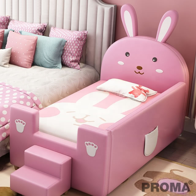 MODERN KIDS BEDROOM SET PINK TODDLER TWIN BED Proma-B18
