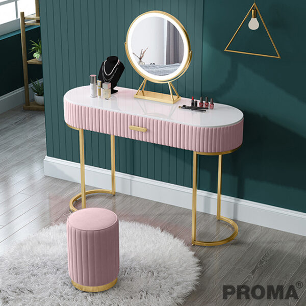Luxury Marble Dressing Table Modern With Mirror And Drawers Proma-DST-12