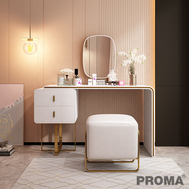 Luxury Modern White Furniture Makeup Table Proma-DST-16