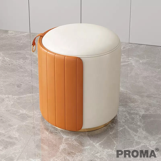 Italian Minimalist PU Leather Fabric Sponge Stool Proma-C-49
