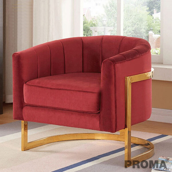 Proma Velvet Living Room Sofa Chair