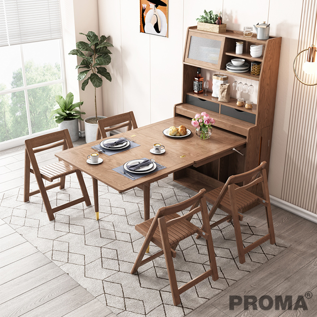 WOODEN FOLDING EXTEND CABINET FOLDABLE DINING TABLE