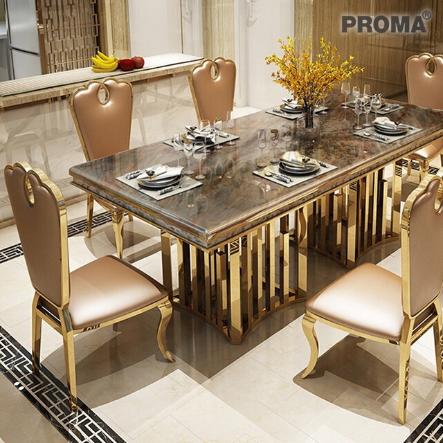 Modern Luxury Marble Dining Table Set