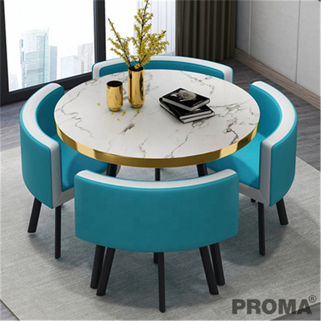 Dining Table Simple Iron Table And Chair Set Proma-DTB-15