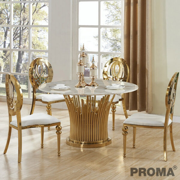 MARBLE DINING TABLE SET 6-8 SEAT