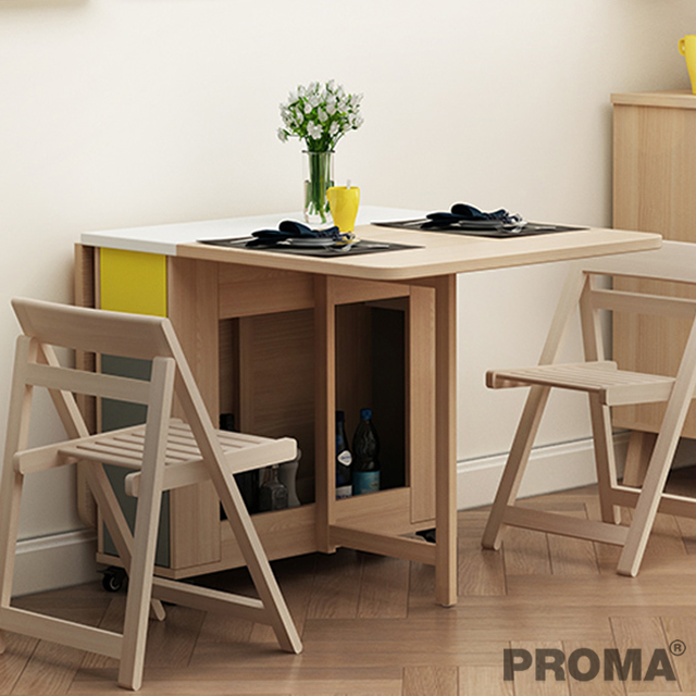 Extendable Wood Folding Dining Room Table Chair Set Proma-DTB-09