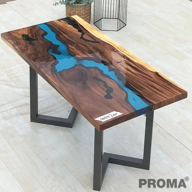 Wood River Design Restaurant Table Resin Epoxy Proma-DTB-31