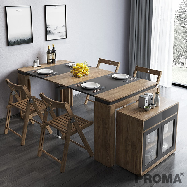 Simplicity Home Multifunction Modern Wooden Folding Dining Table