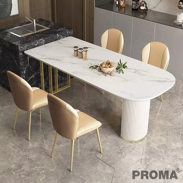 Light Luxury Legs Rock Board Dining Table Proma-DTB-49