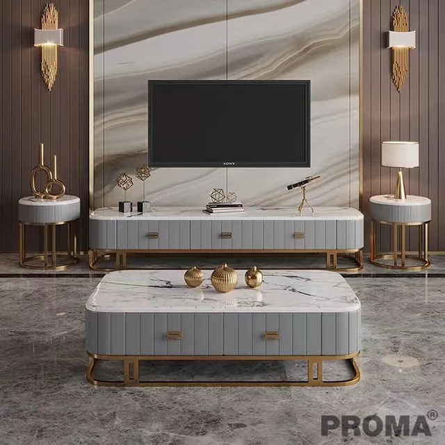 LUXURY LEATHER COVER LIVING ROOM TABLE Proma-CTB-07