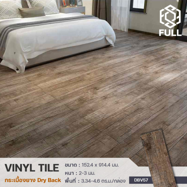 Modern Tile Wooden PVC Floor Panels Brown Color FULL-VTNG01