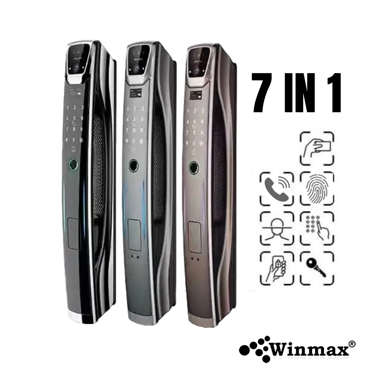 Fingerprint Door Lock and Facial Recognition APP 7in1 Winmax-P16