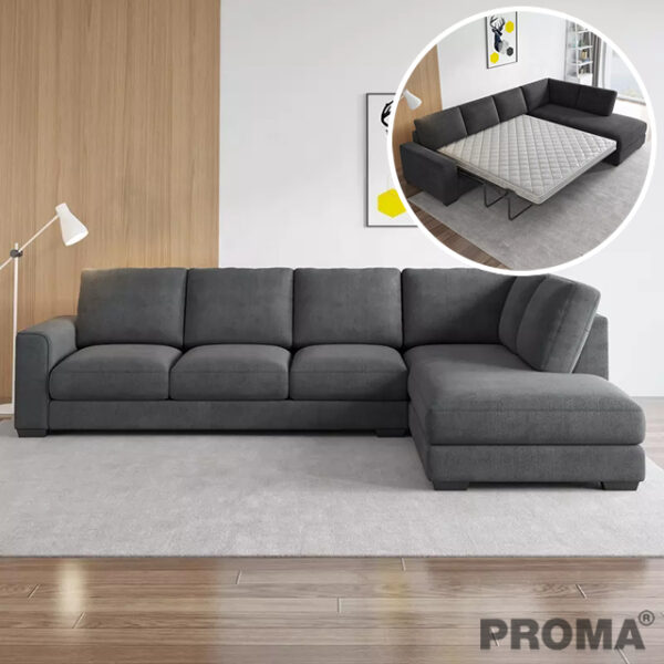 Fabric Sectional Folding Living Room Bed Cum Sofa Bed