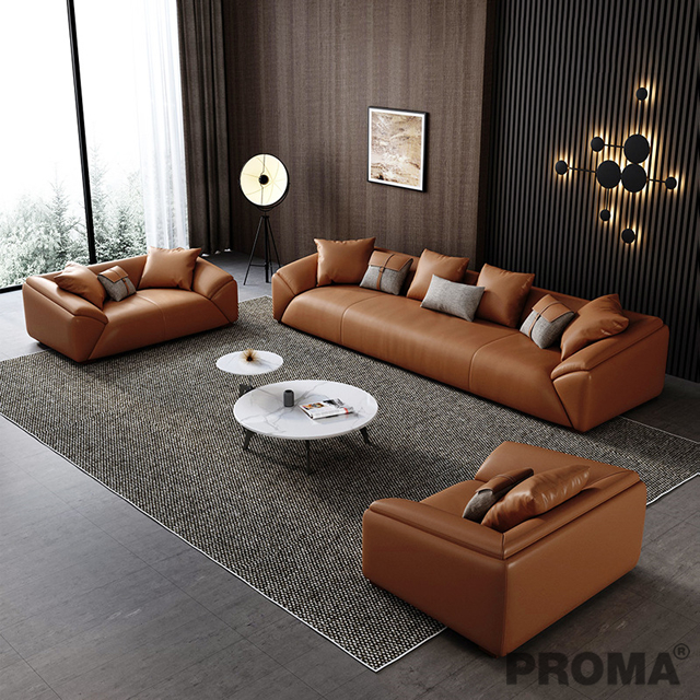 Italian Luxury Sectional Sofa Modern Design Leather Sofa