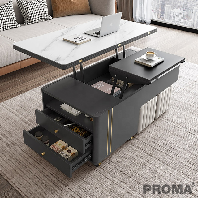 Multi-function Modern Square Adjustable Coffee Table