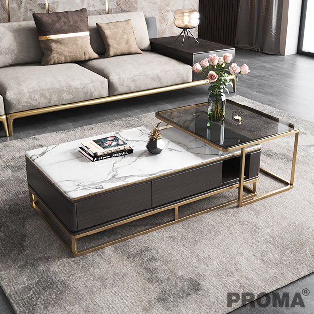 Coffee Tables Gold Stainless