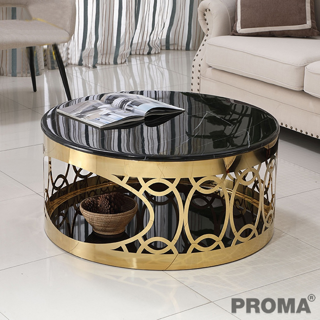 Luxury Marble Round Sofa Table