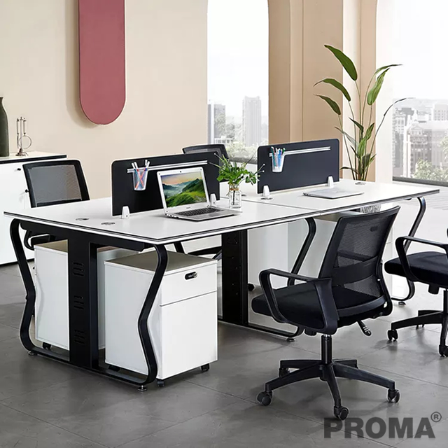 Furniture Workstations Desk with Cabinet 4 Person