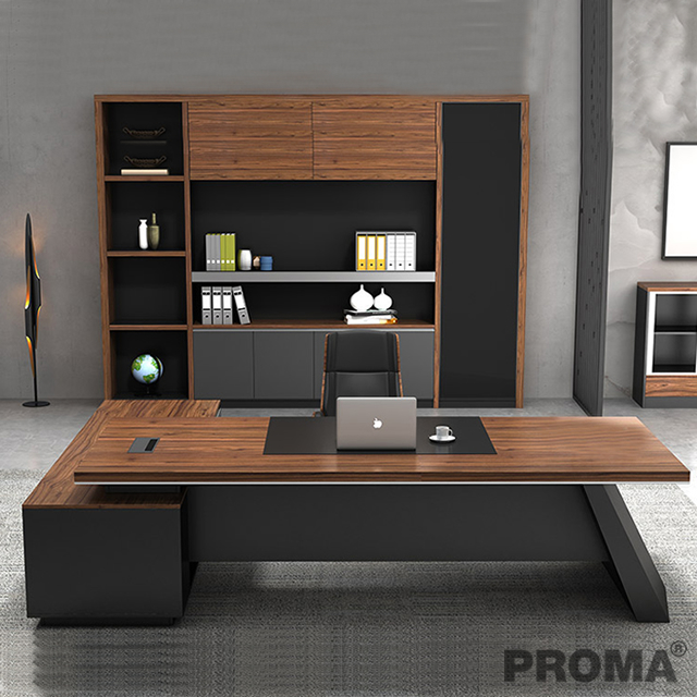 Office Desk Modern Design with Cabinet Combination