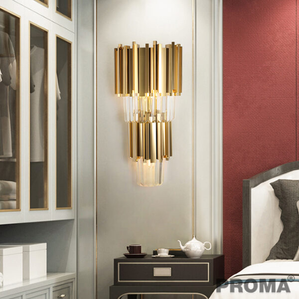 Cristal Luxury Proma Gold Modern Wall Lamp 60*30