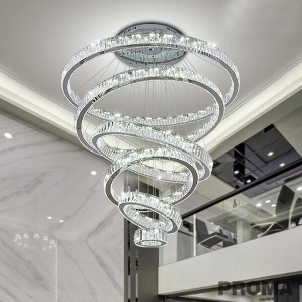 Chandelier LED Cristal Villa Luxury Home Decor Light FIXTURE