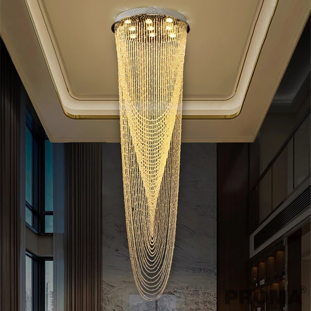 Led Staircase Ceiling Chandelier