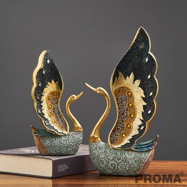 Art Resin Swan Statue Decoration Accessories