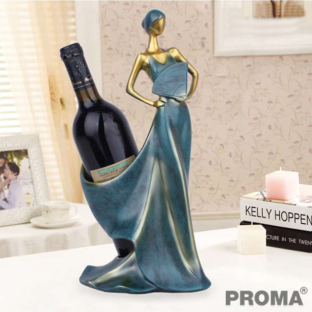 Resin Statue for Displaying Wine Bottles